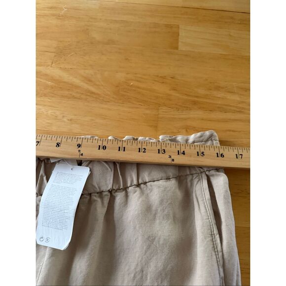 NWT H&M Lightweight Linen Trousers, Neutral Beige, Size 12 - Picture 5 of 9
